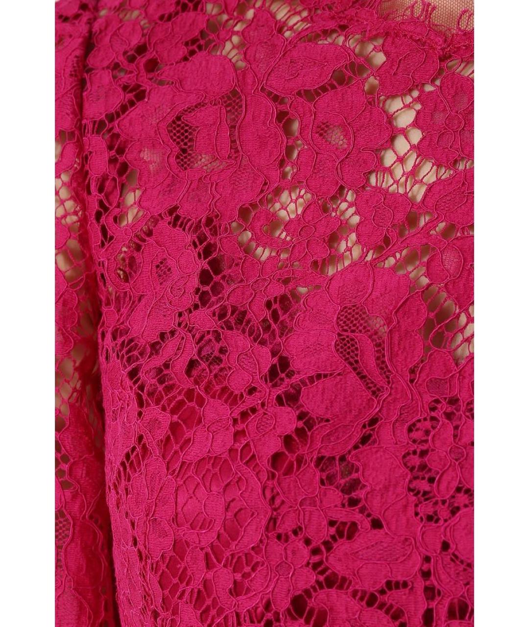 DOLCE&GABBANA Фуксия хлопковое коктейльное платье, фото 4