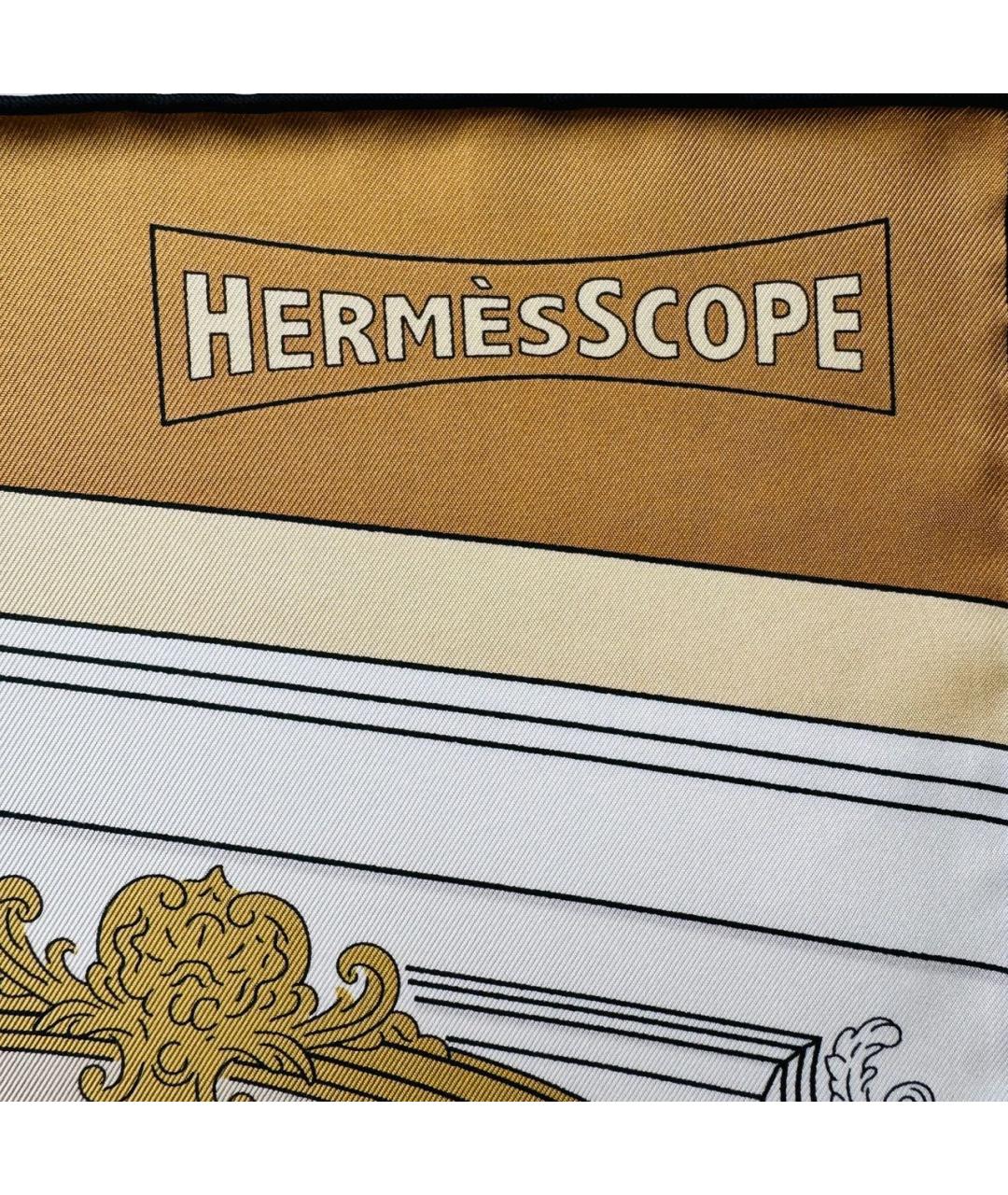 HERMES PRE-OWNED Горчичный шелковый платок, фото 4