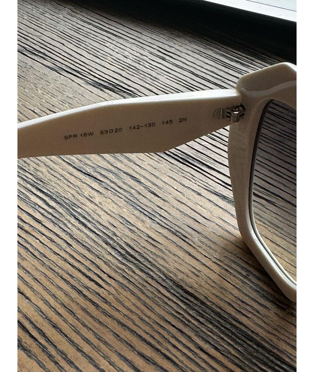 PRADA Белые пластиковые солнцезащитные очки, фото 4
