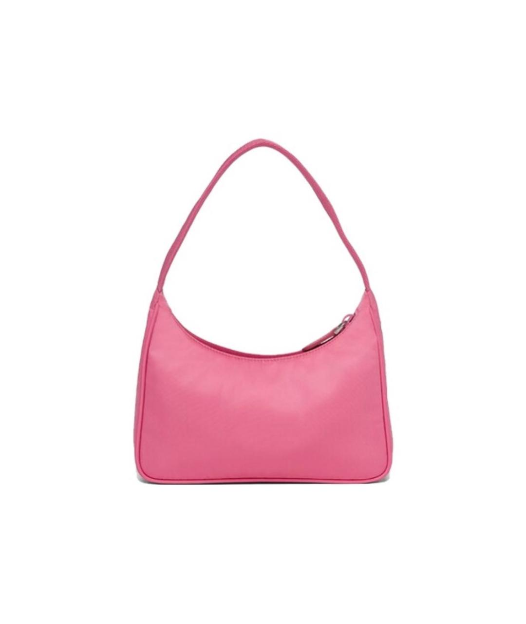 PRADA Розовая кожаная сумка с короткими ручками, фото 3