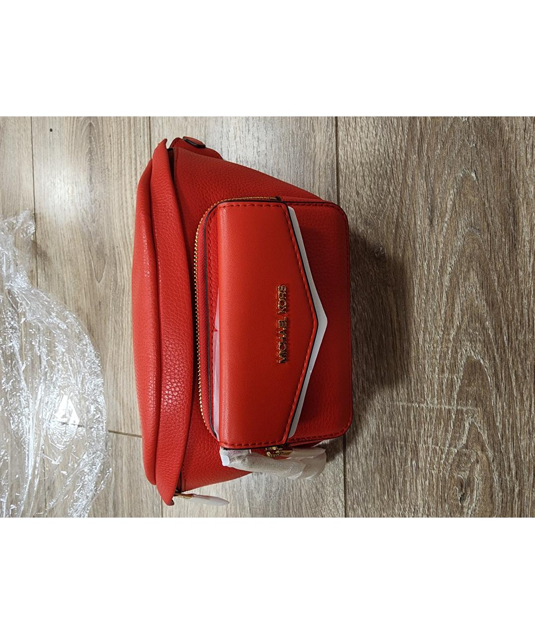 MICHAEL KORS Красная кожаная поясная сумка, фото 7