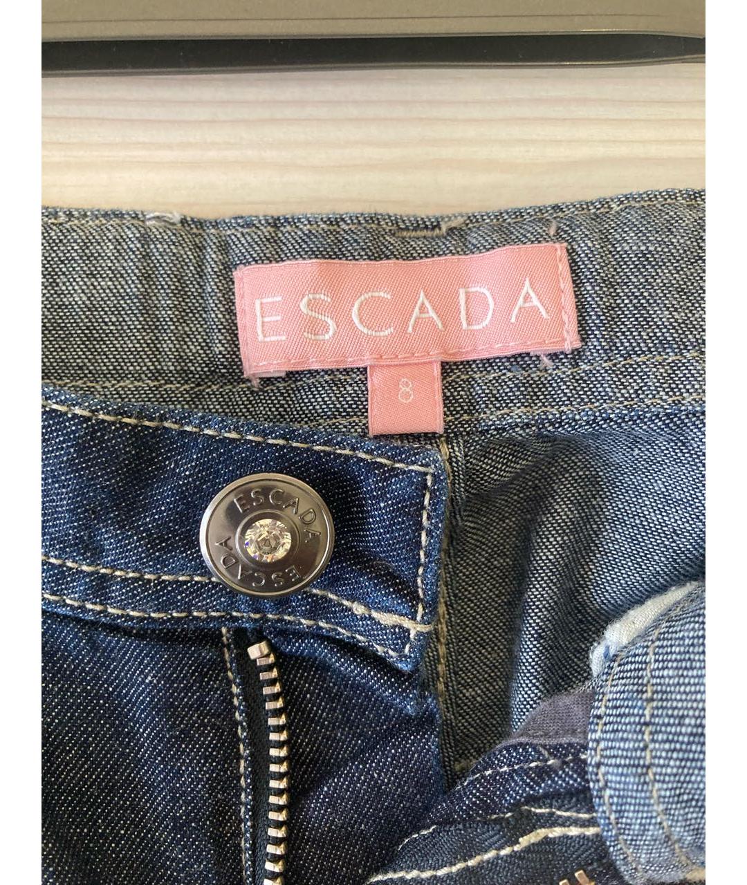ESCADA Темно-синие деним брюки и шорты, фото 4