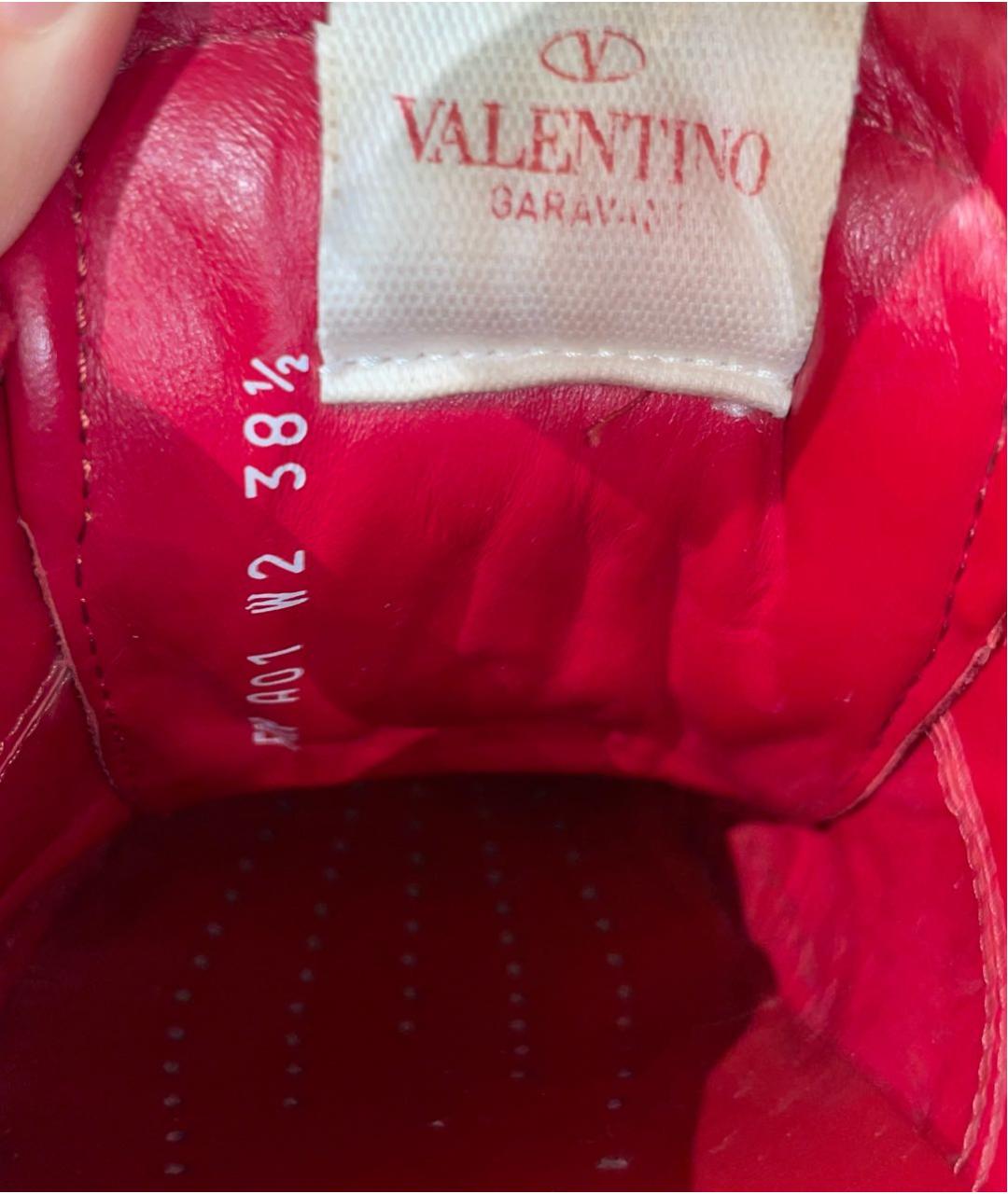VALENTINO Красные кожаные кеды, фото 8