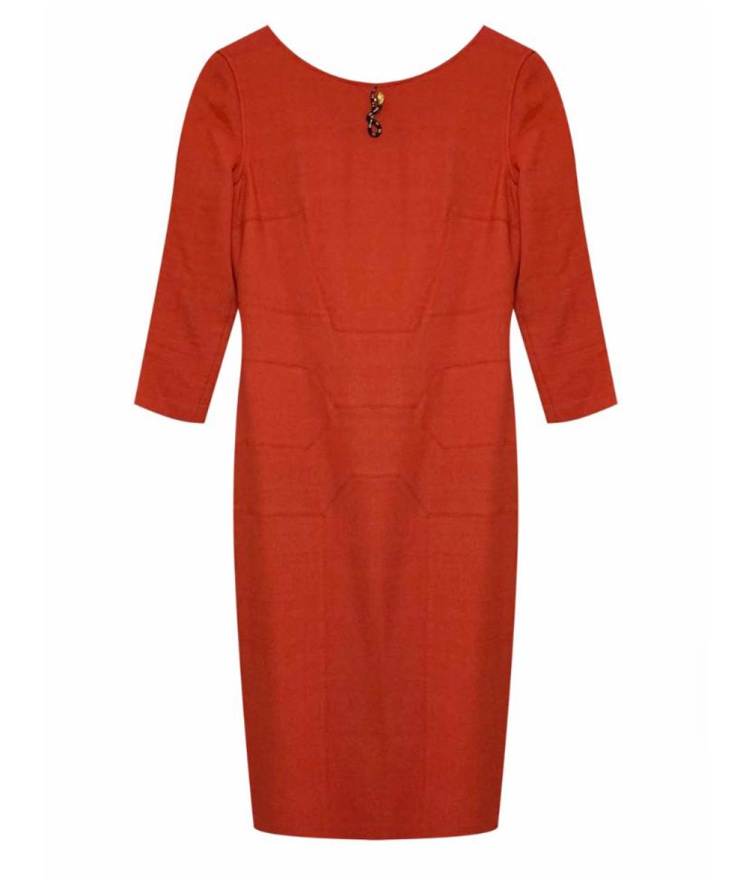 ROBERTO CAVALLI Красное шерстяное вечернее платье, фото 1