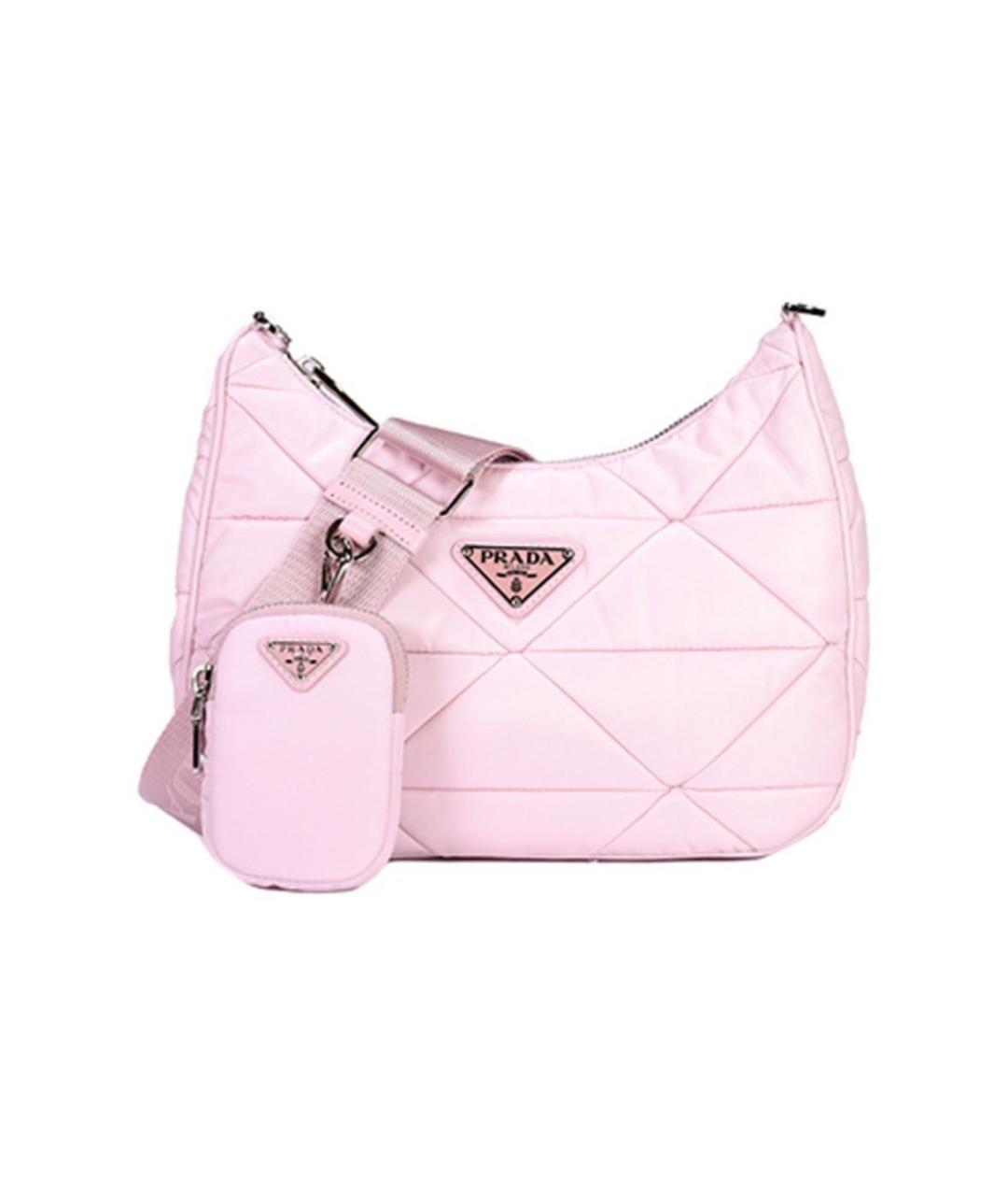 PRADA Розовая кожаная сумка с короткими ручками, фото 1