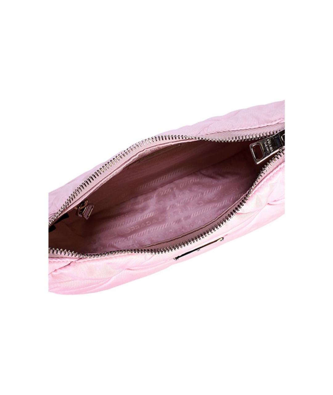 PRADA Розовая кожаная сумка с короткими ручками, фото 4
