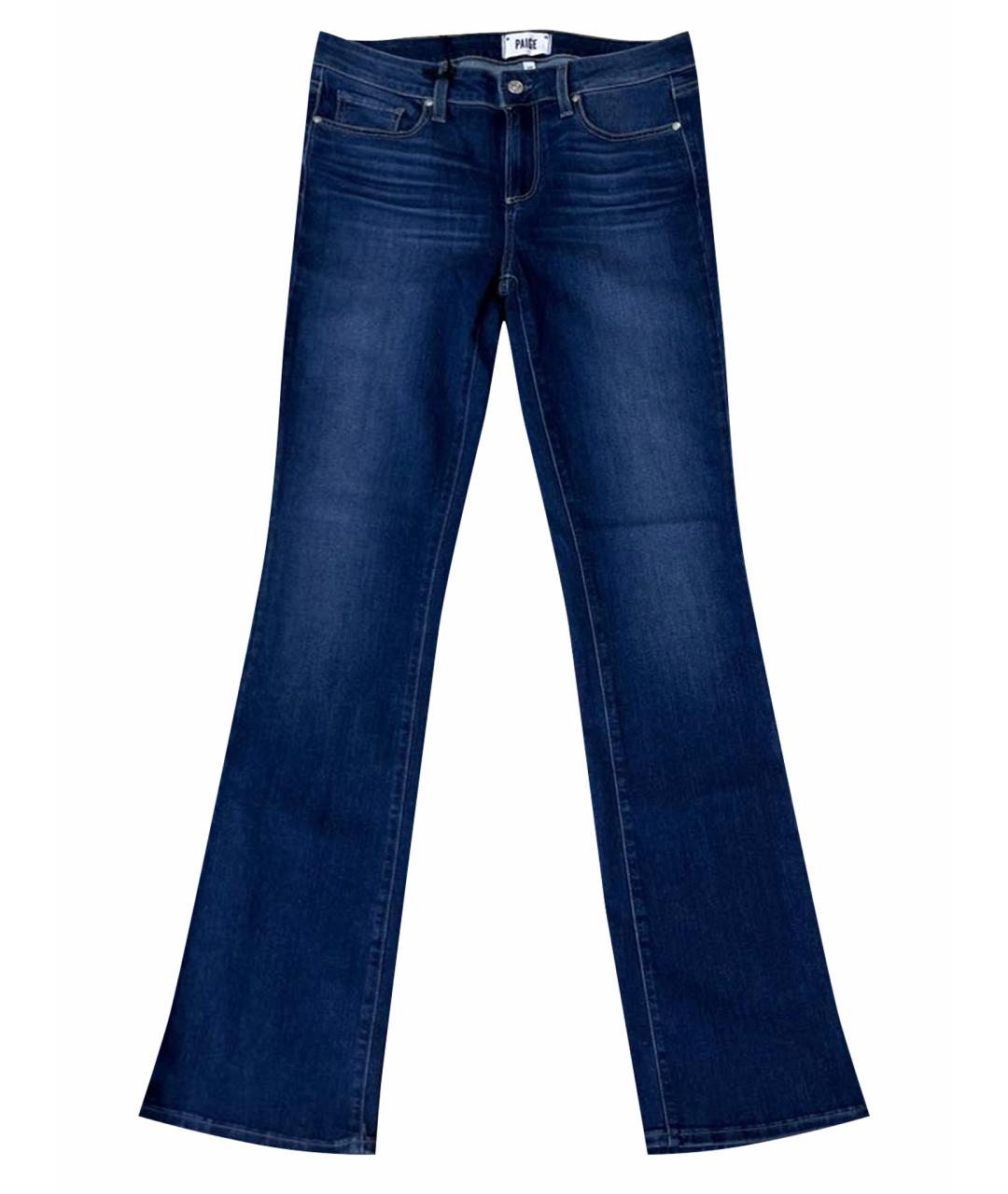 PAIGE Синие хлопковые джинсы клеш, фото 1