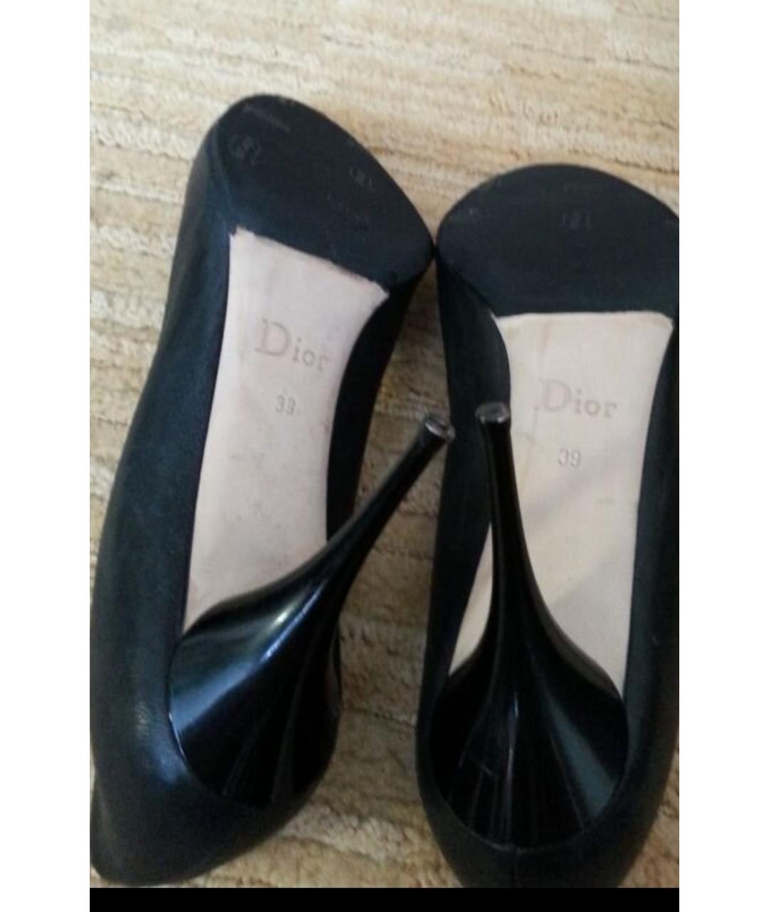 CHRISTIAN DIOR PRE-OWNED Черные кожаные туфли, фото 4
