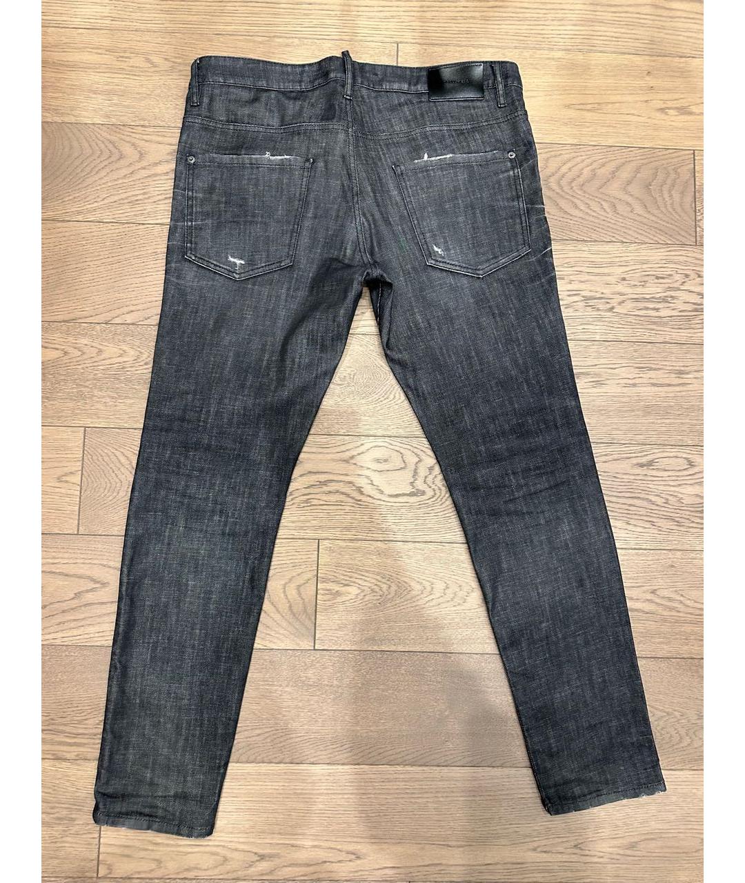 DSQUARED2 Антрацитовые прямые джинсы, фото 2