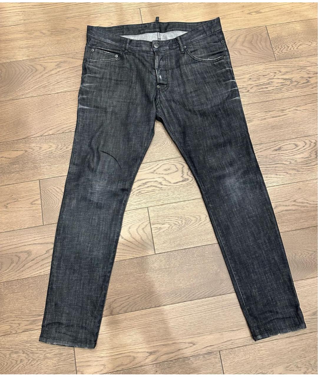 DSQUARED2 Антрацитовые прямые джинсы, фото 6