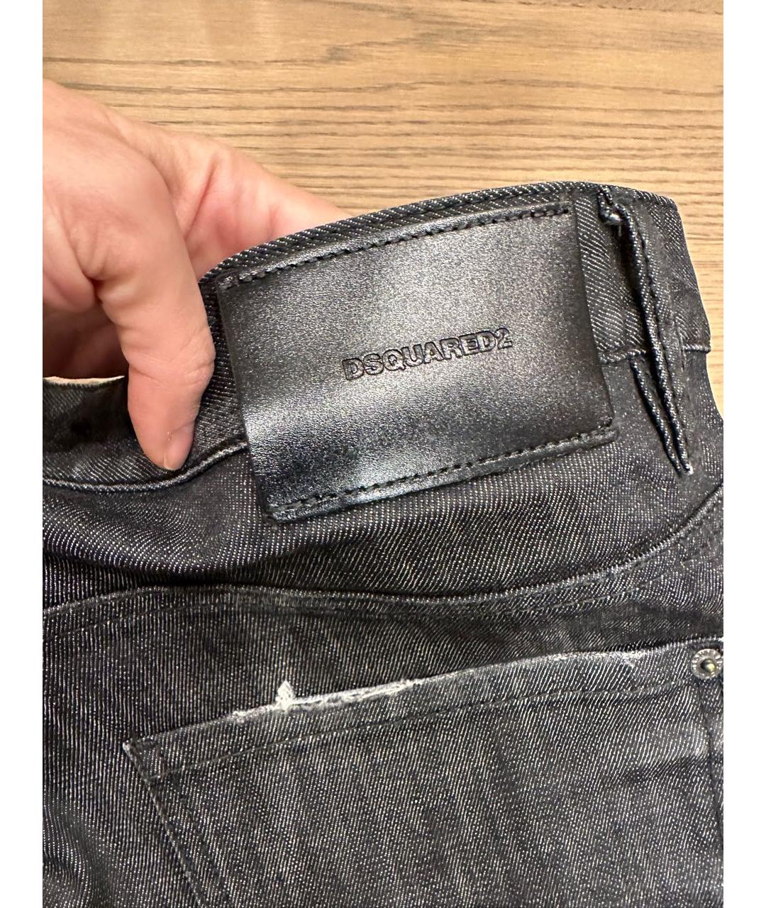 DSQUARED2 Антрацитовые прямые джинсы, фото 5