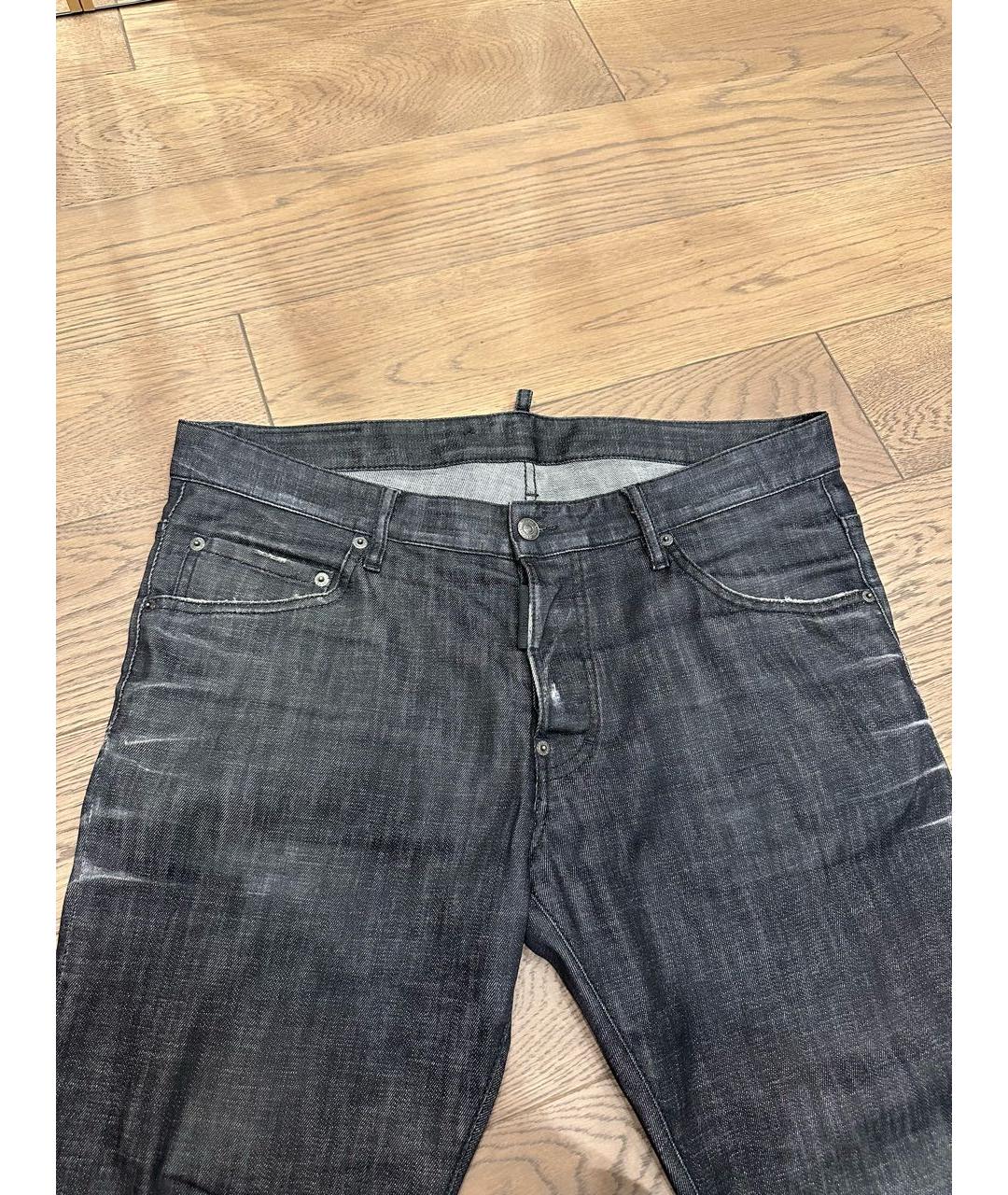 DSQUARED2 Антрацитовые прямые джинсы, фото 3