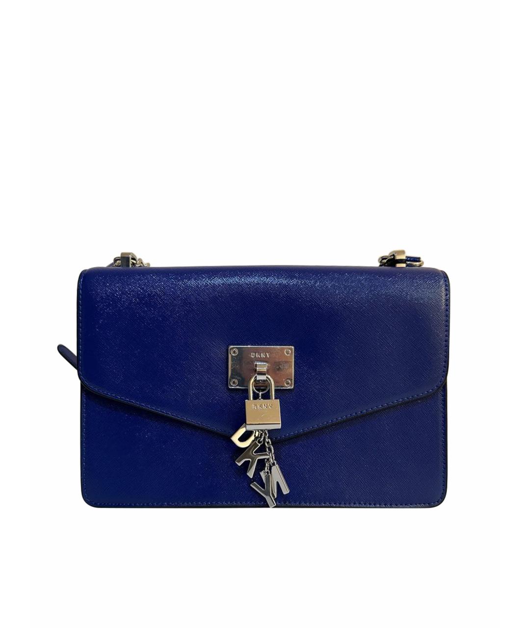 DKNY Синяя кожаная сумка через плечо, фото 1