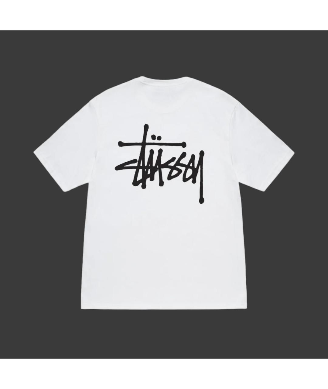 STUSSY Белая хлопковая футболка, фото 2