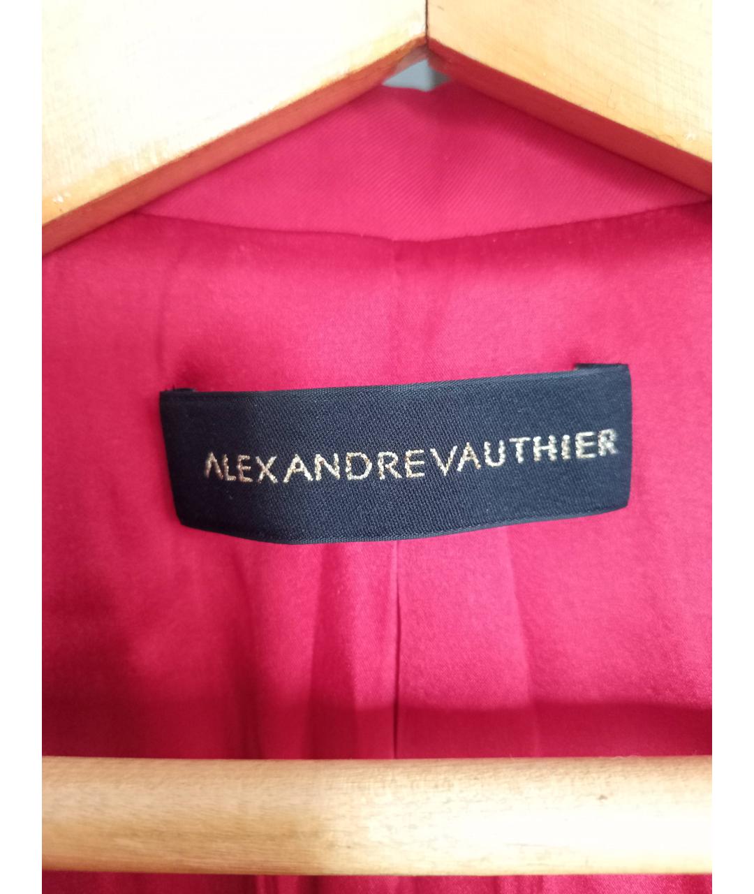 ALEXANDRE VAUTHIER Красный шерстяной костюм с брюками, фото 3