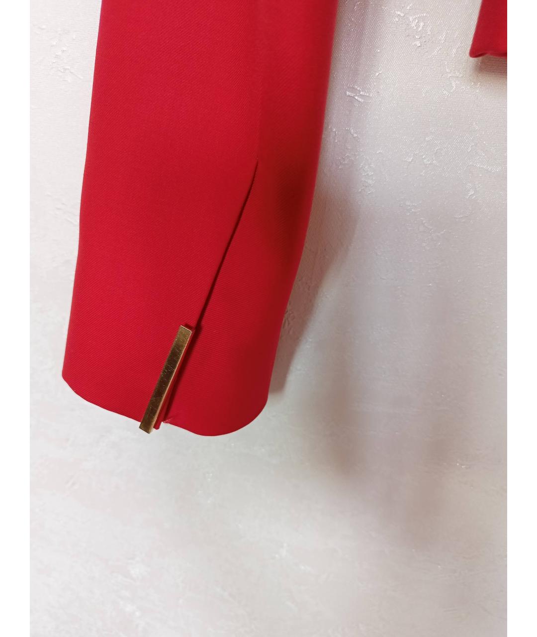 ALEXANDRE VAUTHIER Красный шерстяной костюм с брюками, фото 7