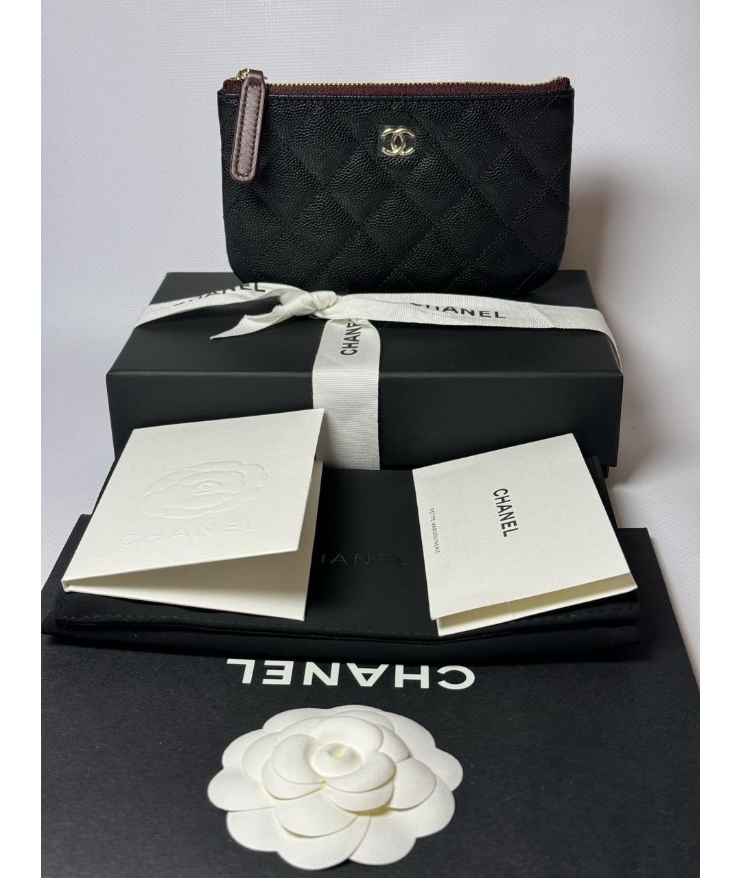 CHANEL PRE-OWNED Черный кожаный кошелек, фото 5