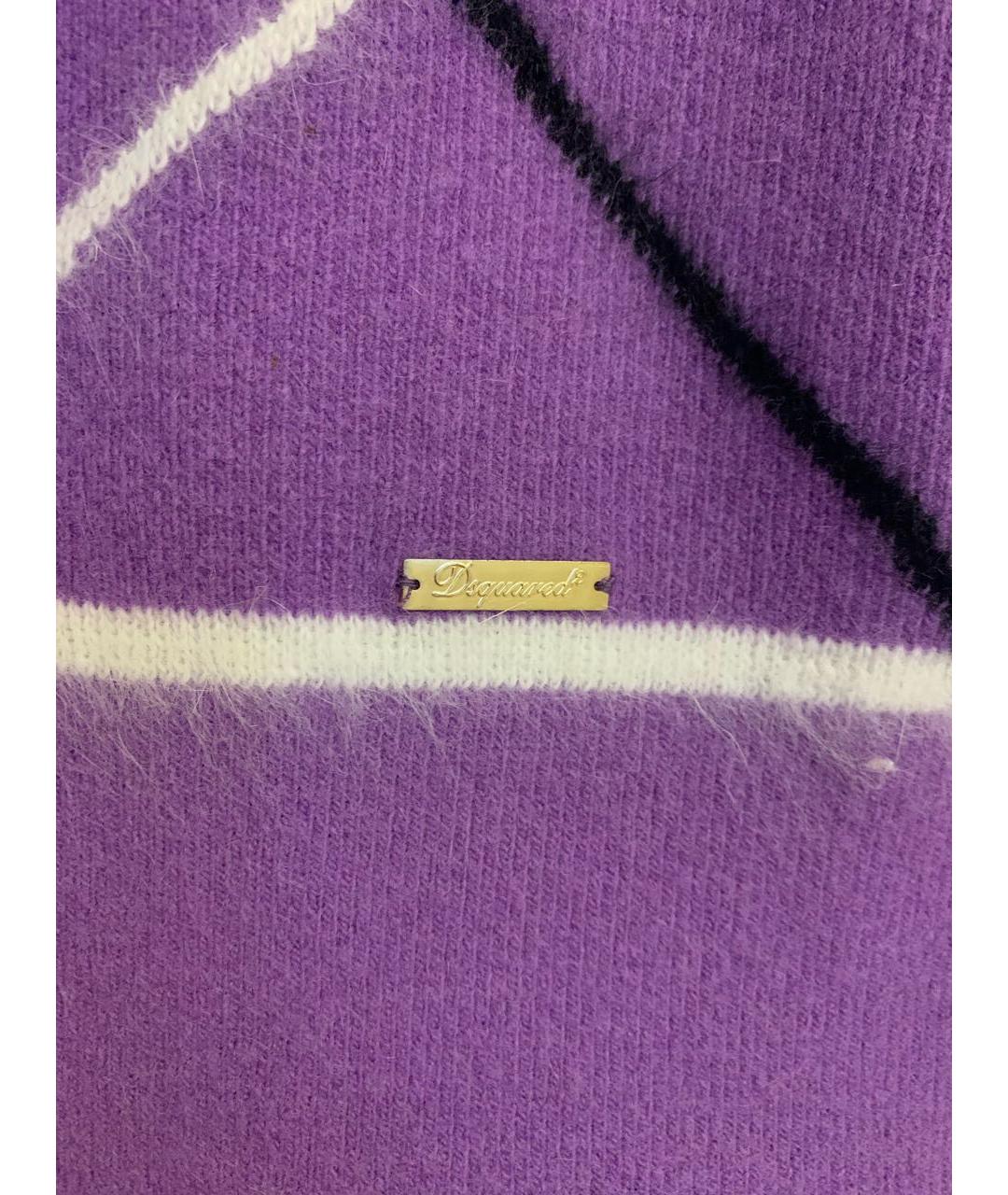 DSQUARED2 Фиолетовый шерстяной джемпер / свитер, фото 5
