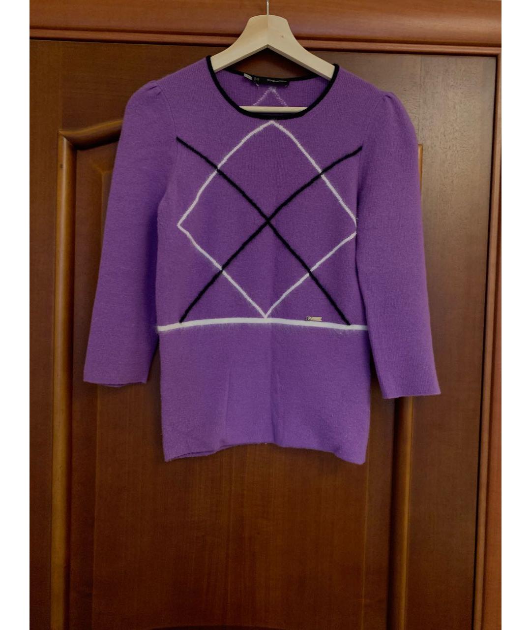 DSQUARED2 Фиолетовый шерстяной джемпер / свитер, фото 2