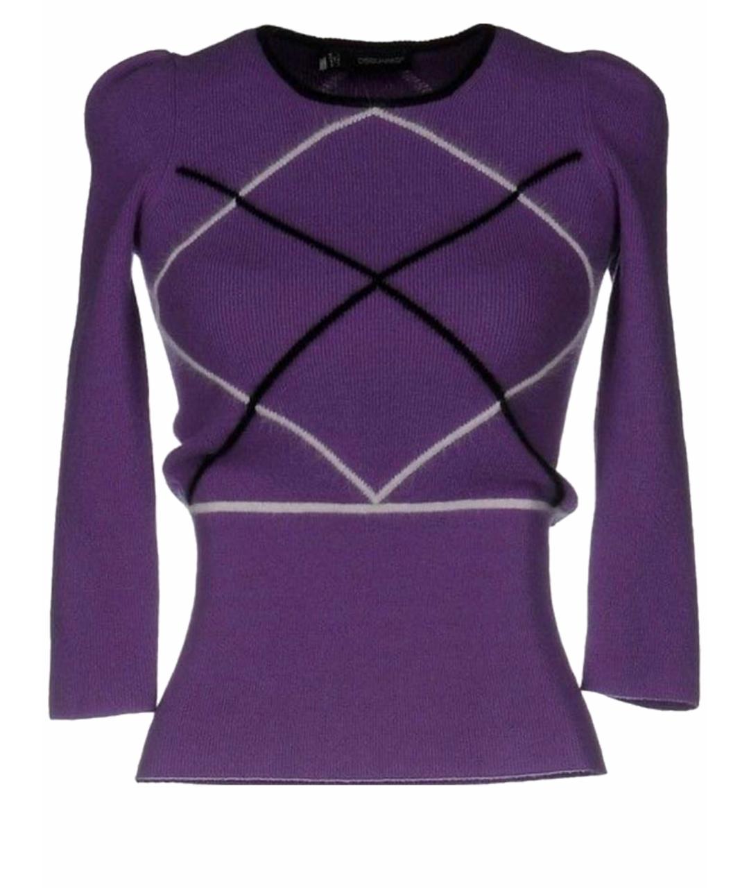 DSQUARED2 Фиолетовый шерстяной джемпер / свитер, фото 1