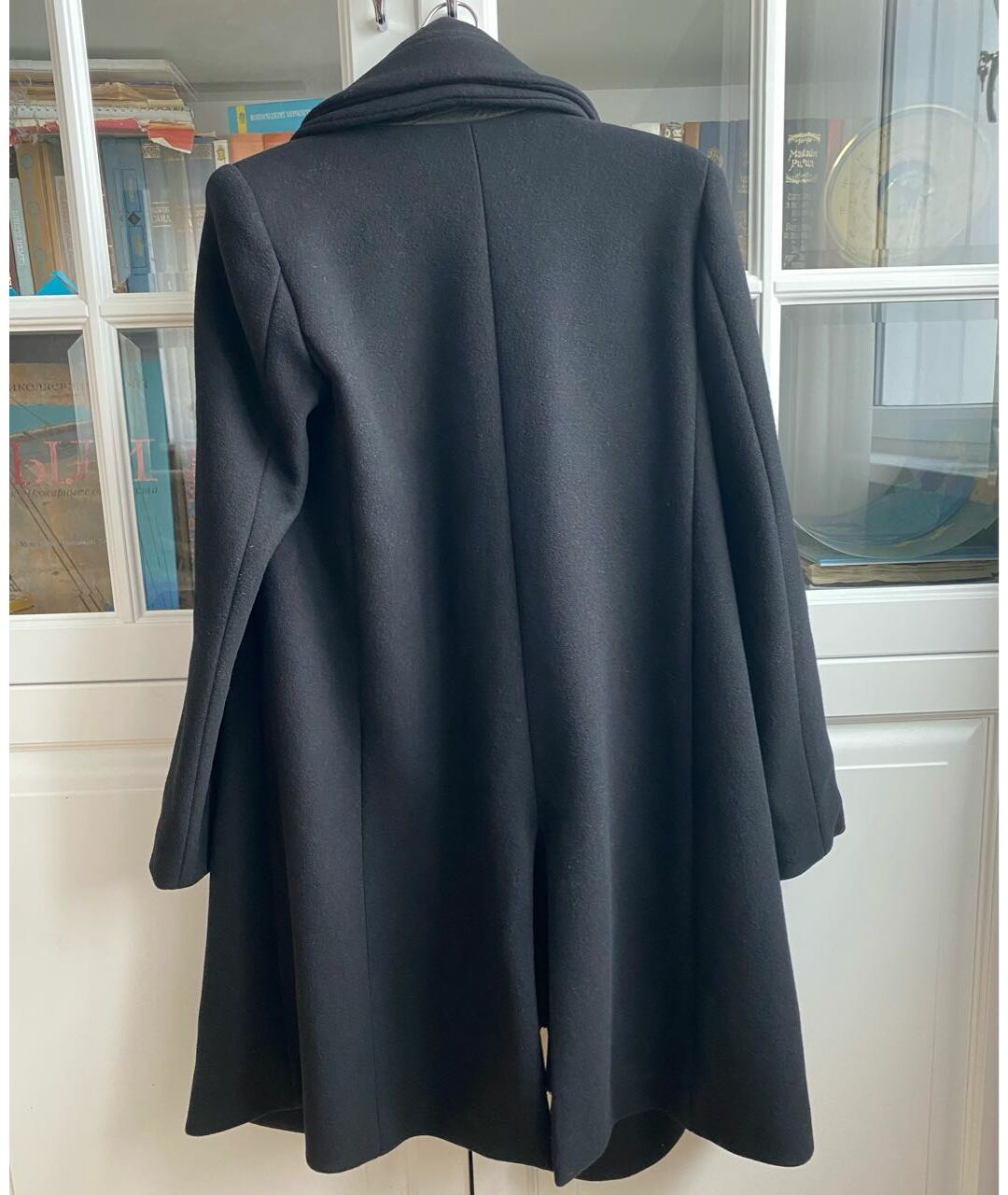 PLEIN SUD Черное шерстяное пальто, фото 2