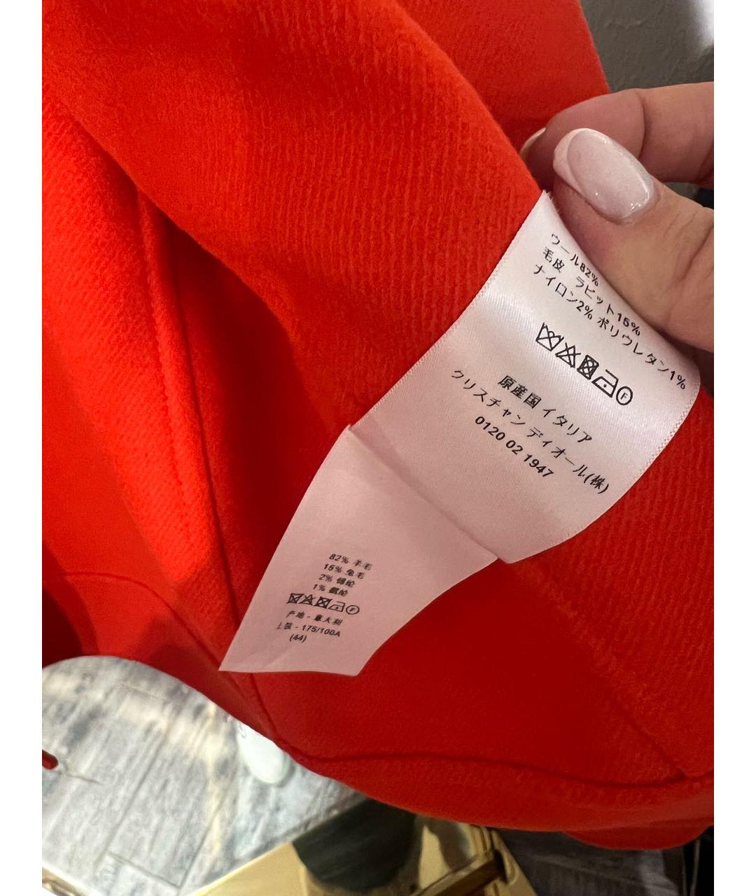 CHRISTIAN DIOR PRE-OWNED Оранжевый шерстяной жакет/пиджак, фото 8