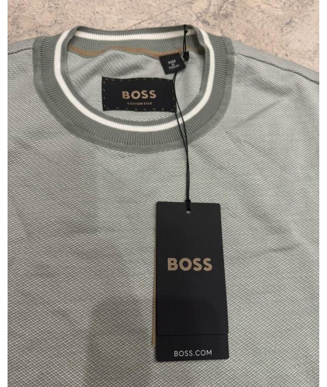 HUGO BOSS Зеленая хлопковая футболка, фото 3