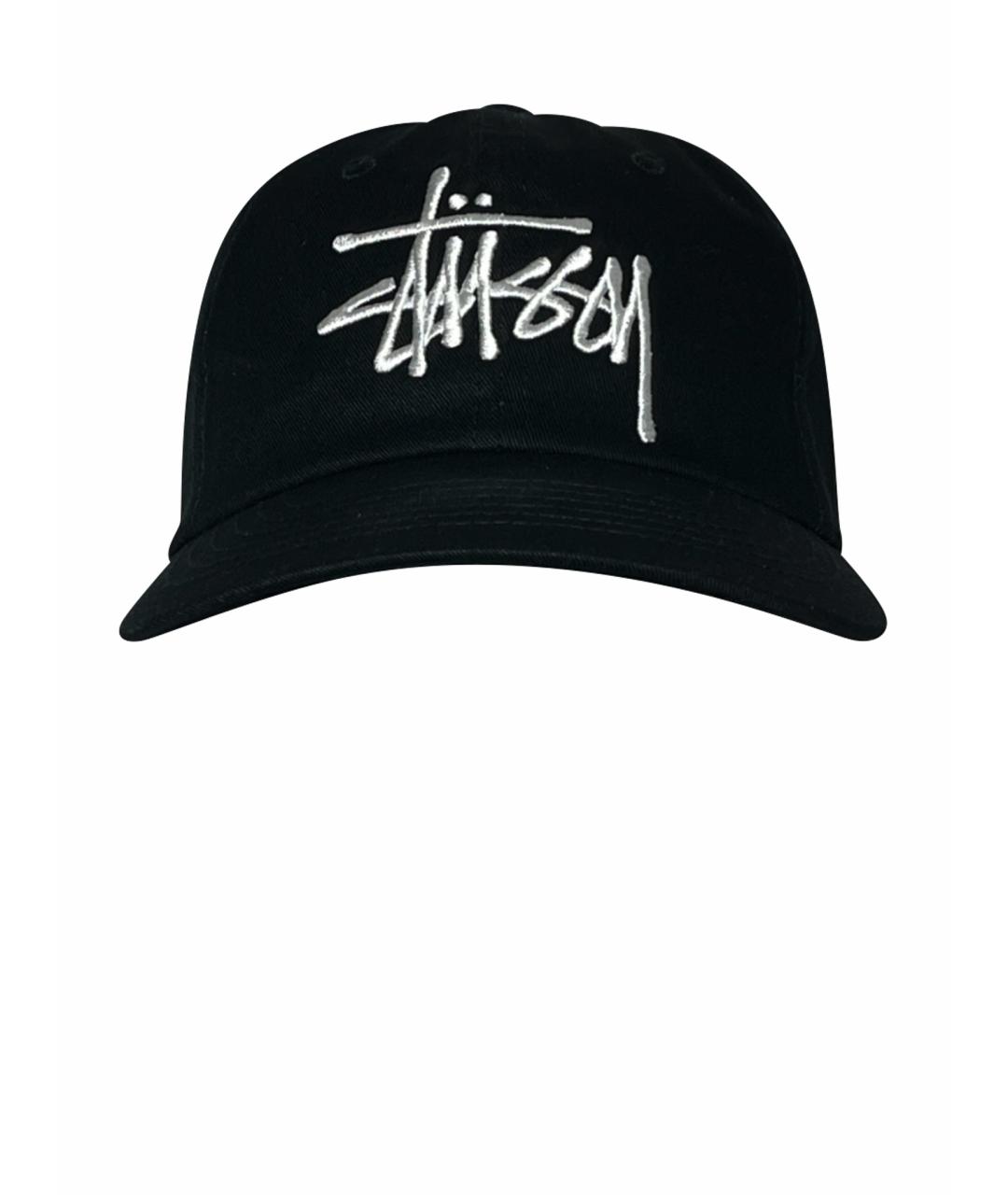 STUSSY Антрацитовая хлопковая кепка/бейсболка, фото 1