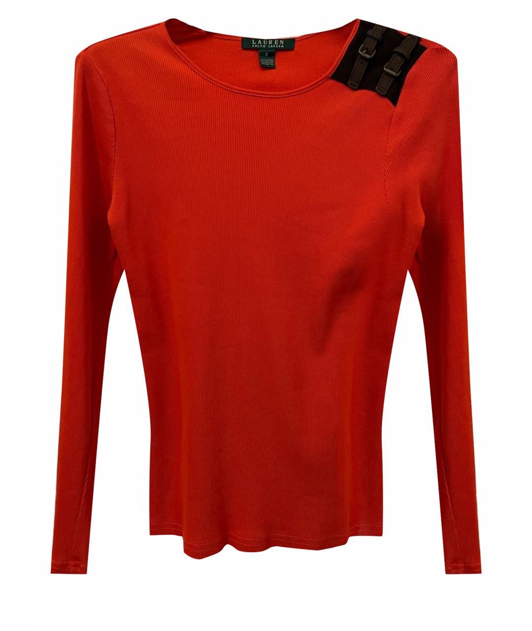 RALPH LAUREN Оранжевый хлопковый джемпер / свитер, фото 1