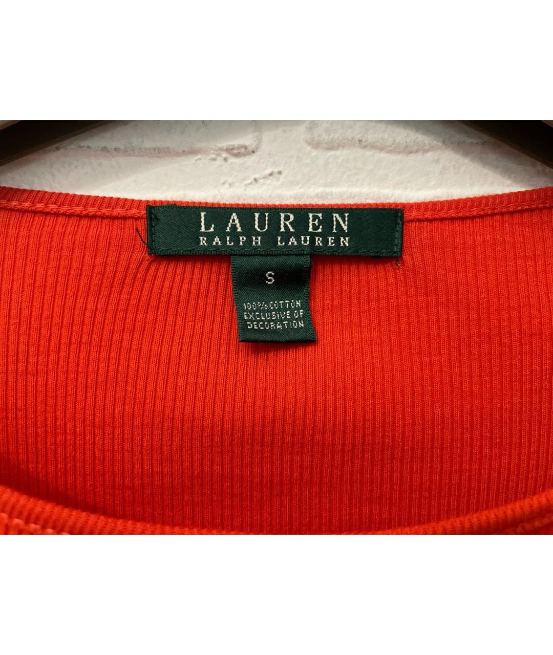 RALPH LAUREN Оранжевый хлопковый джемпер / свитер, фото 5