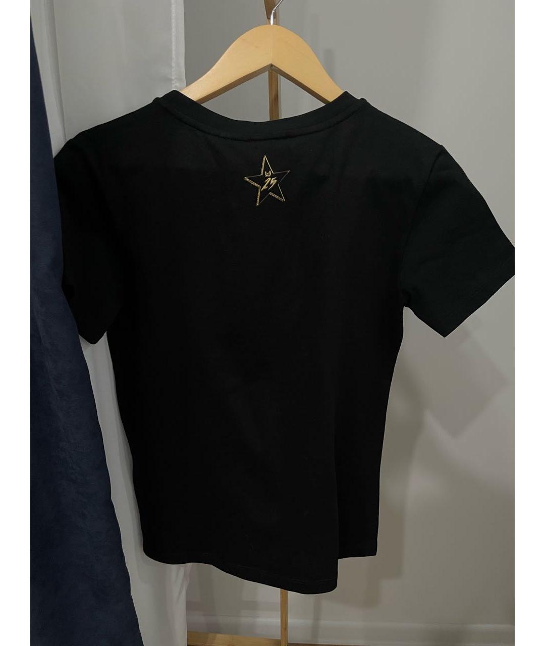 LIU JO Черная хлопковая футболка, фото 3