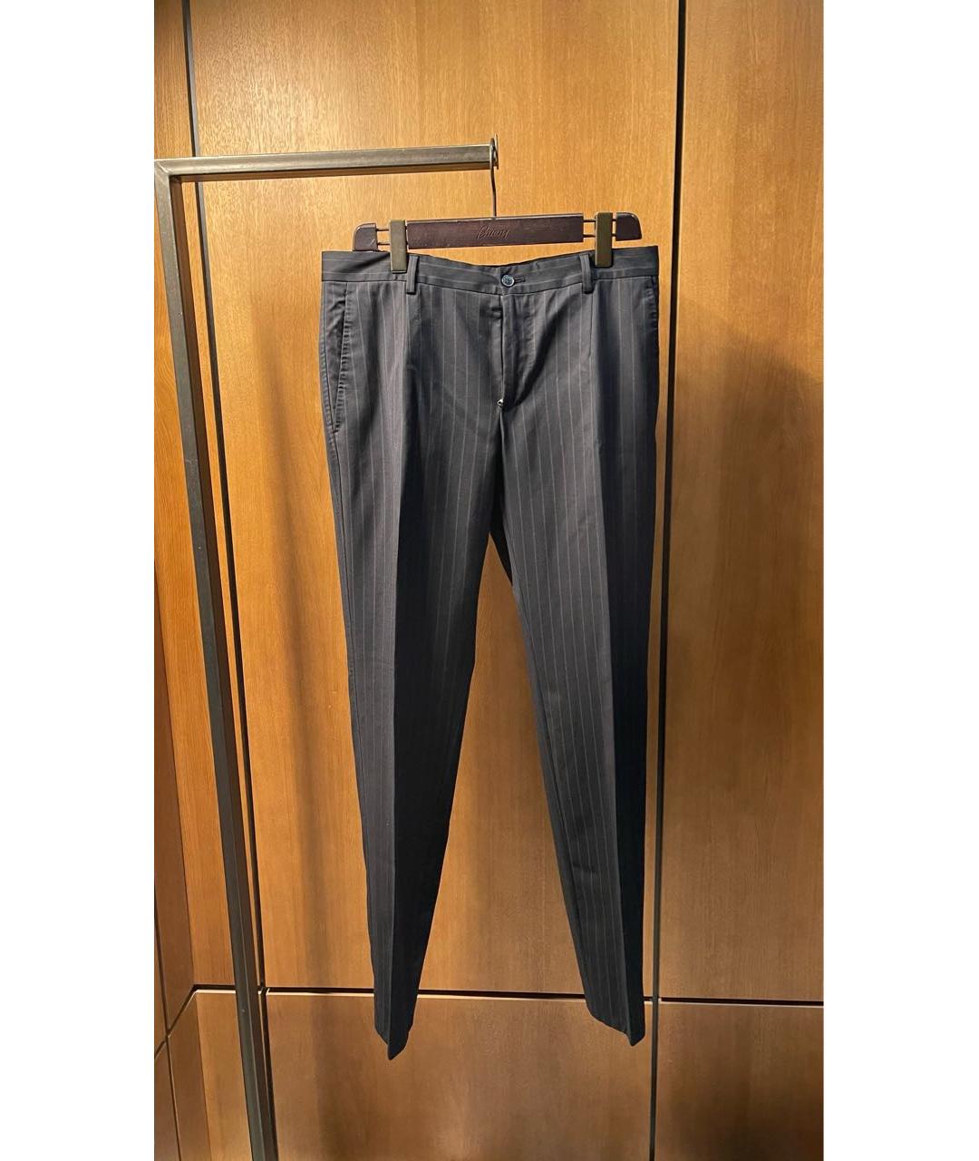 DOLCE&GABBANA Черные шерстяные классические брюки, фото 8