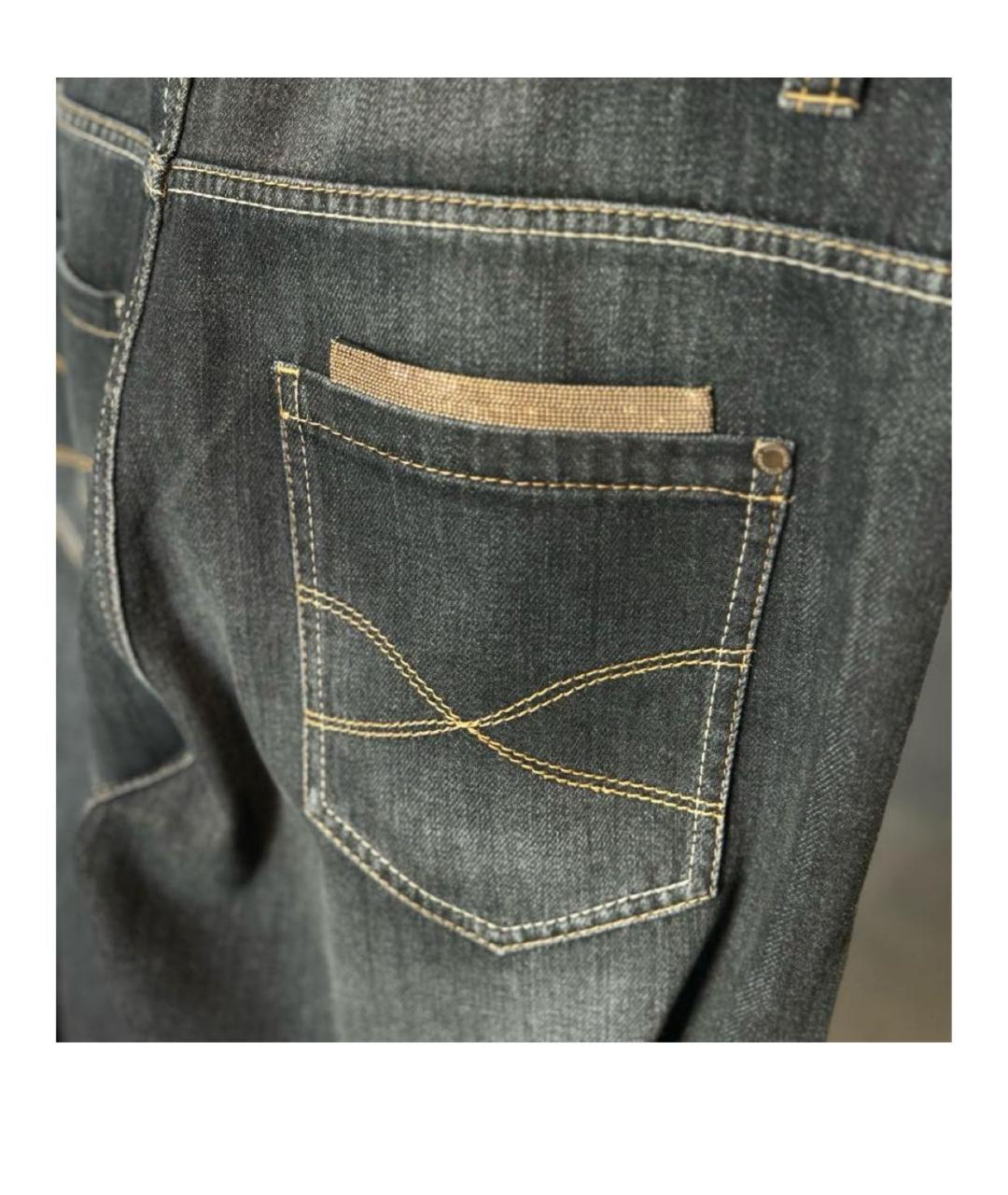 BRUNELLO CUCINELLI Хлопковые прямые джинсы, фото 4
