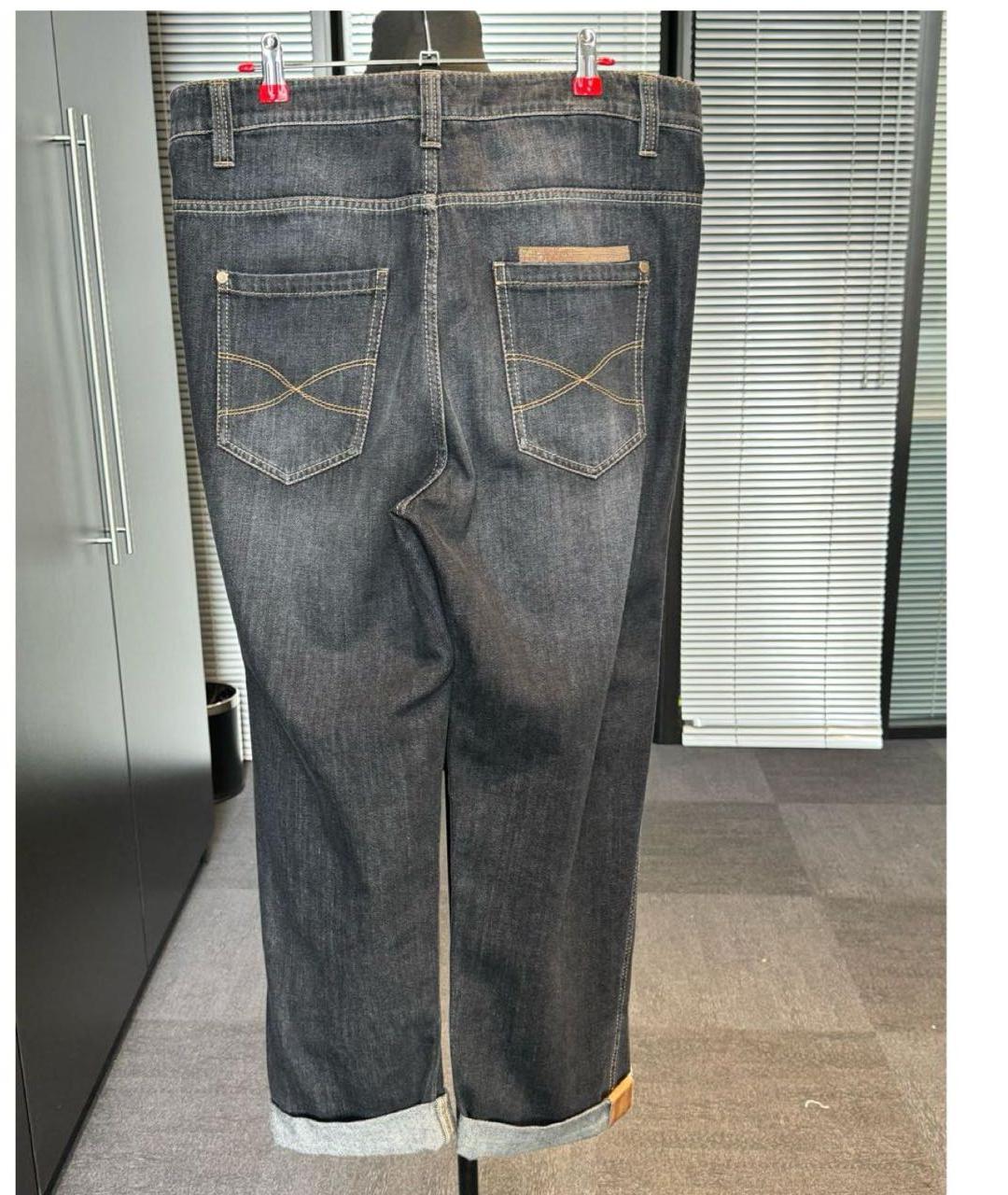 BRUNELLO CUCINELLI Хлопковые прямые джинсы, фото 3