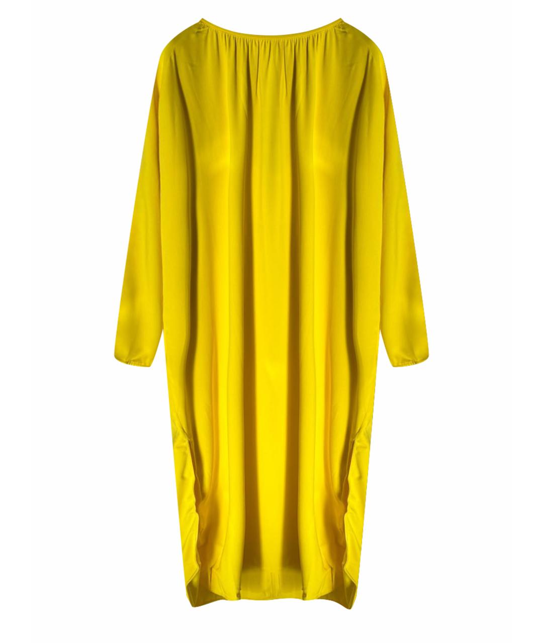 Ami Paris Желтое вискозное платье, фото 1