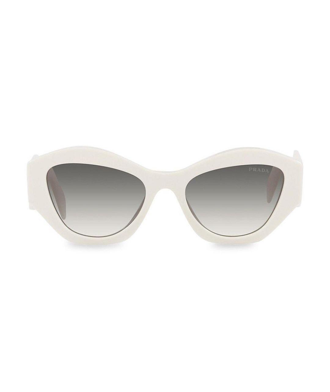 PRADA Белые пластиковые солнцезащитные очки, фото 1
