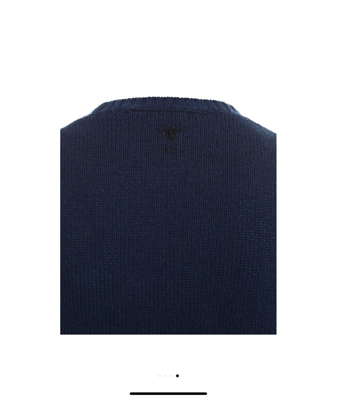 CHRISTIAN DIOR PRE-OWNED Темно-синий кашемировый джемпер / свитер, фото 3