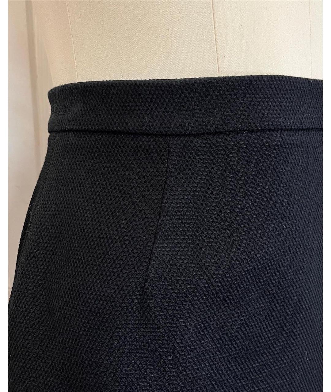 VALENTINO Черная вискозная юбка мини, фото 2