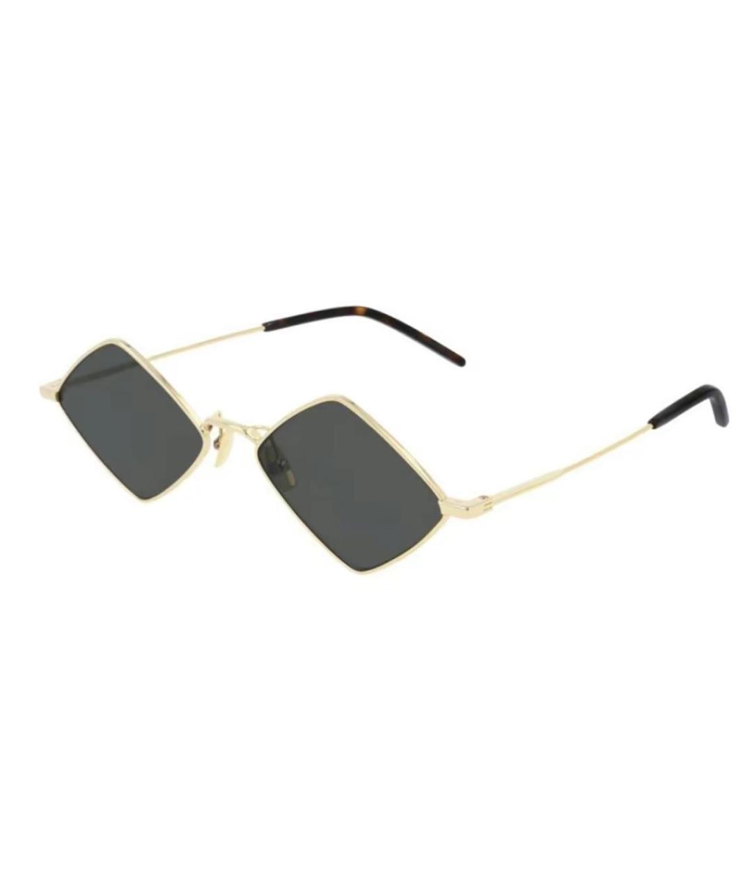 SAINT LAURENT Золотые солнцезащитные очки, фото 1