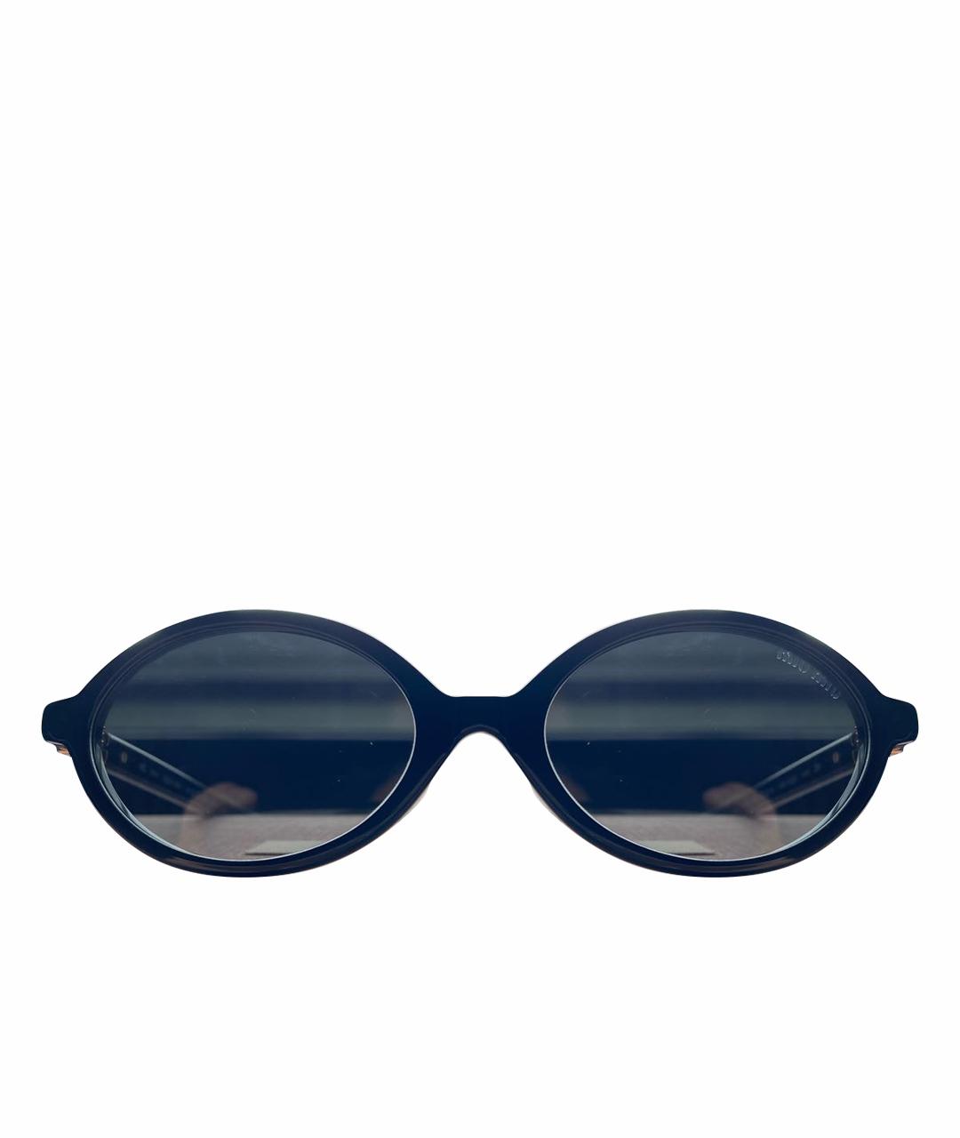 MIU MIU Черные пластиковые солнцезащитные очки, фото 1