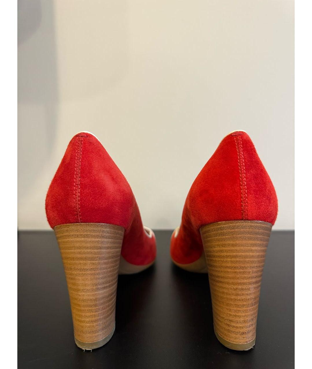 TOD'S Красные замшевые туфли, фото 4