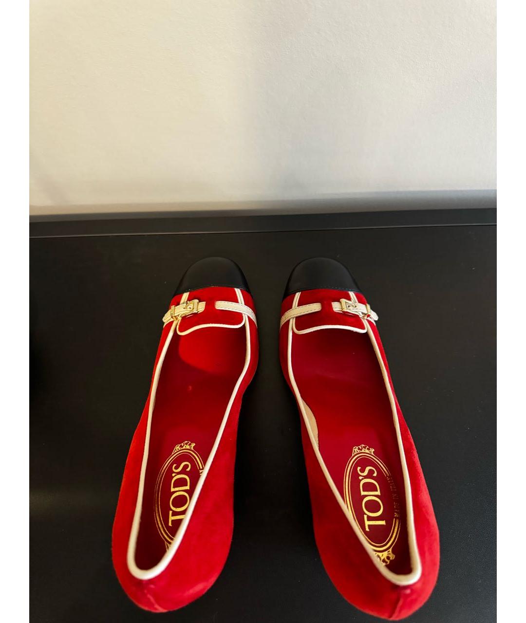 TOD'S Красные замшевые туфли, фото 3