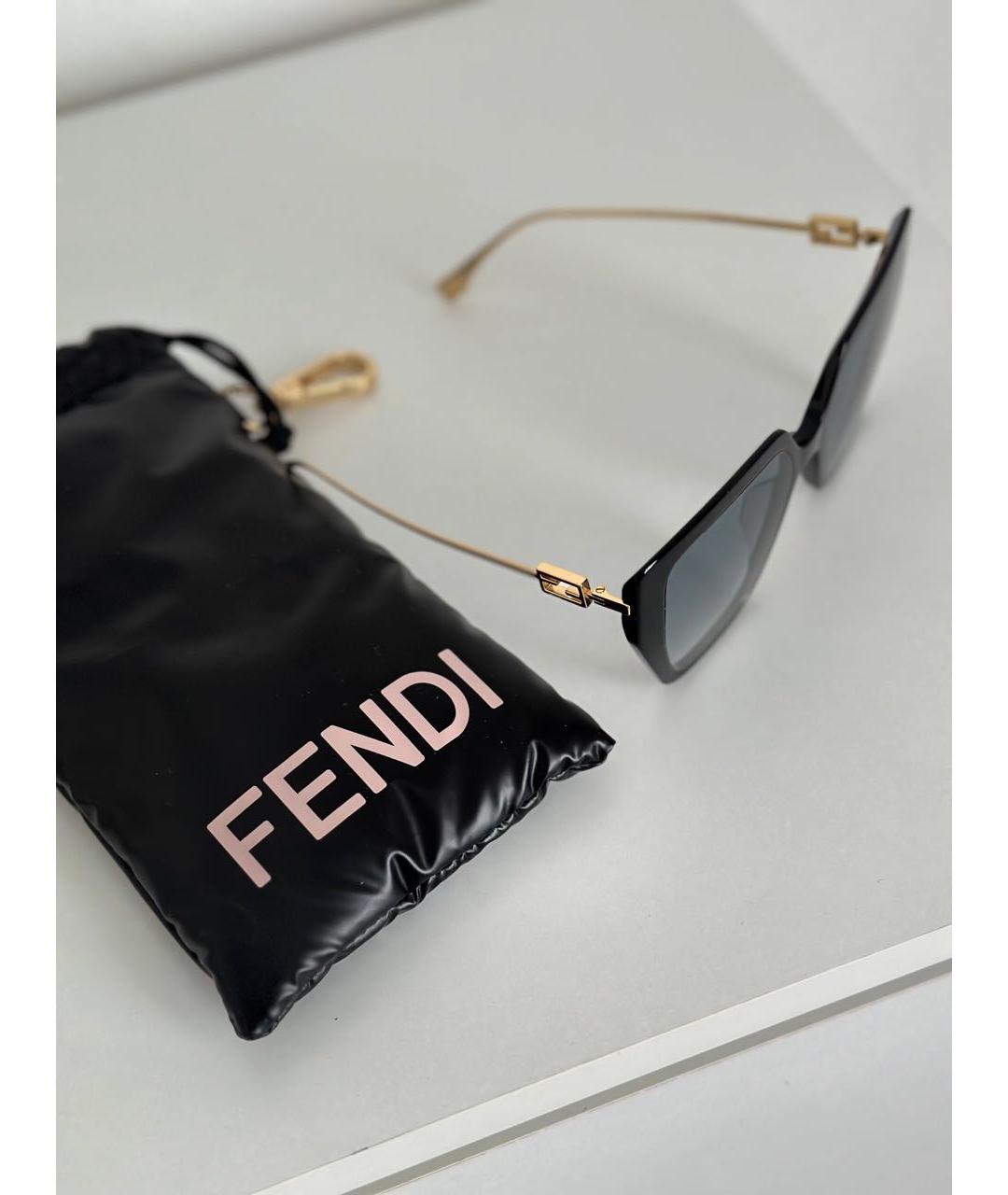 FENDI Черные солнцезащитные очки, фото 4