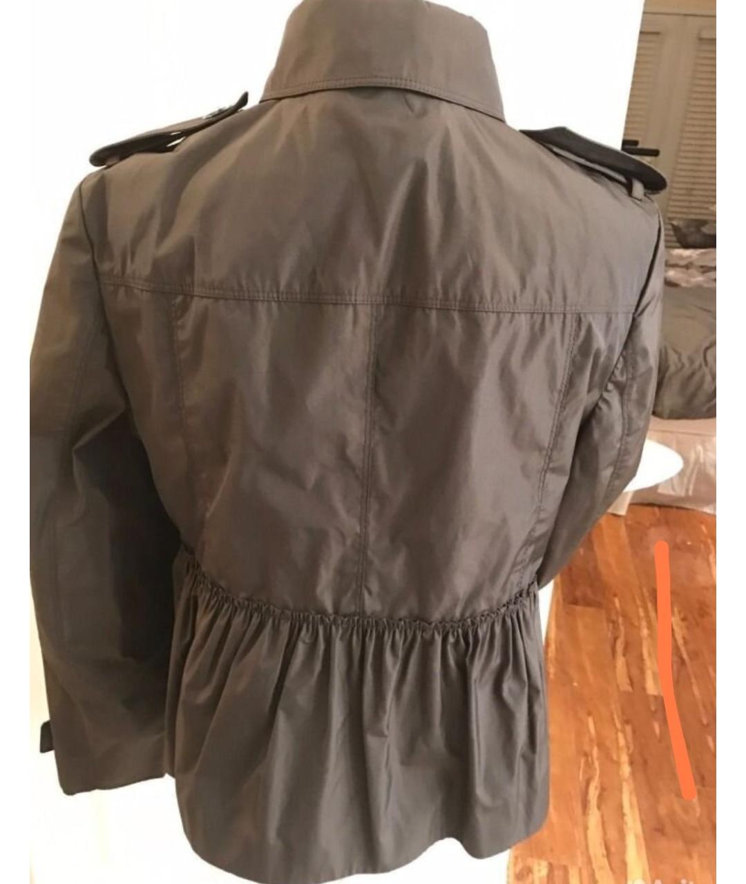 BURBERRY Коричневый полиэстеровый жакет/пиджак, фото 2