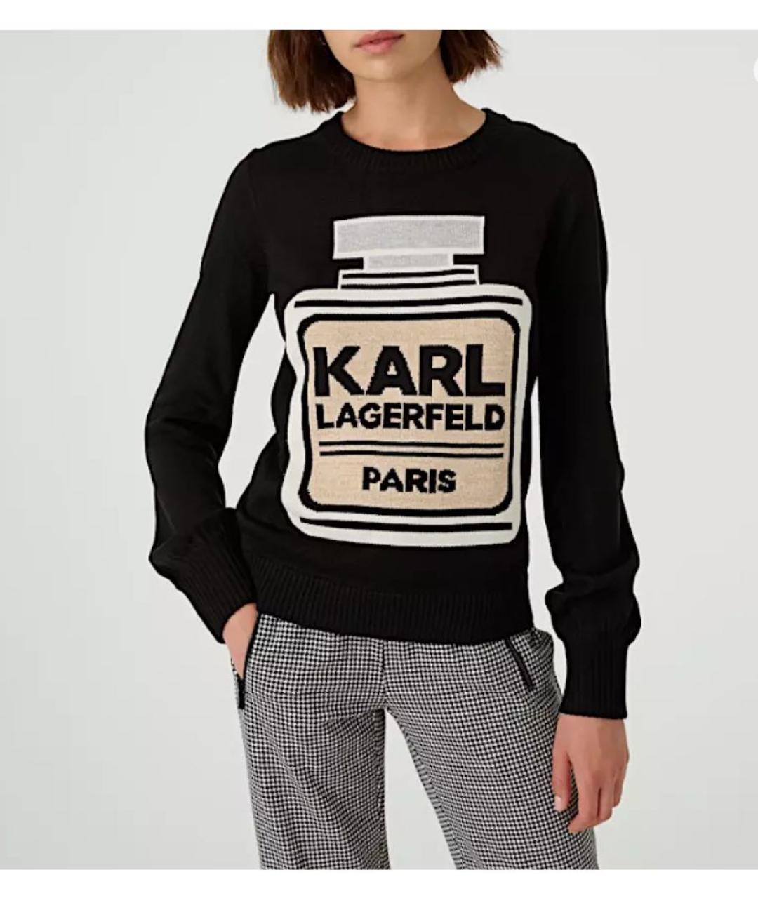 KARL LAGERFELD Черный джемпер / свитер, фото 5