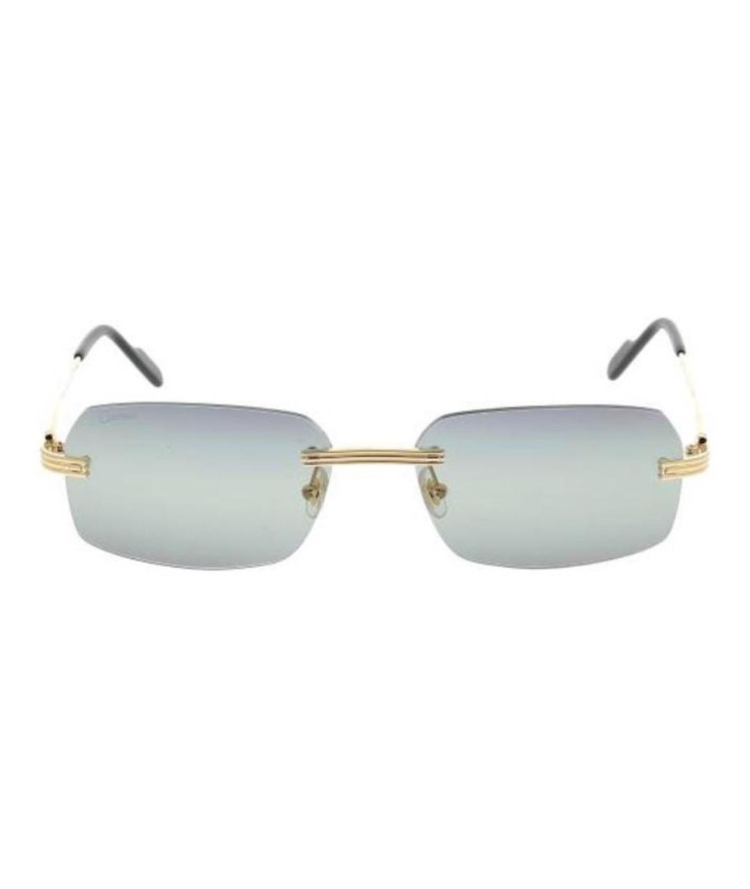 CARTIER Золотые металлические солнцезащитные очки, фото 2