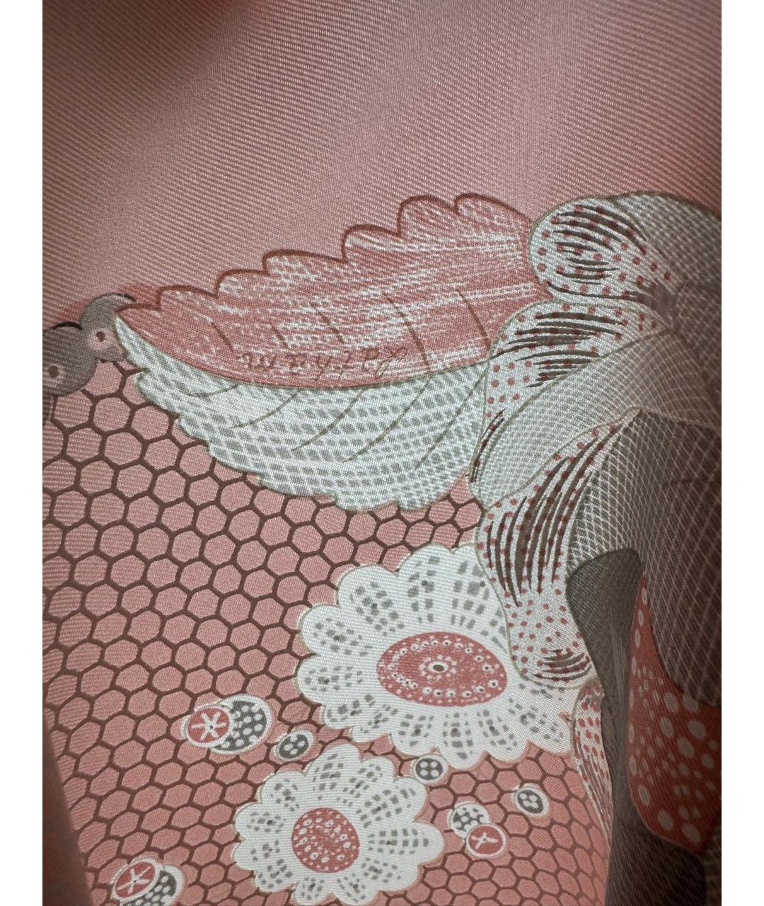 HERMES PRE-OWNED Розовый шелковый платок, фото 5