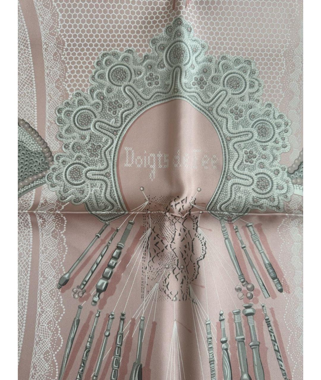 HERMES PRE-OWNED Розовый шелковый платок, фото 2