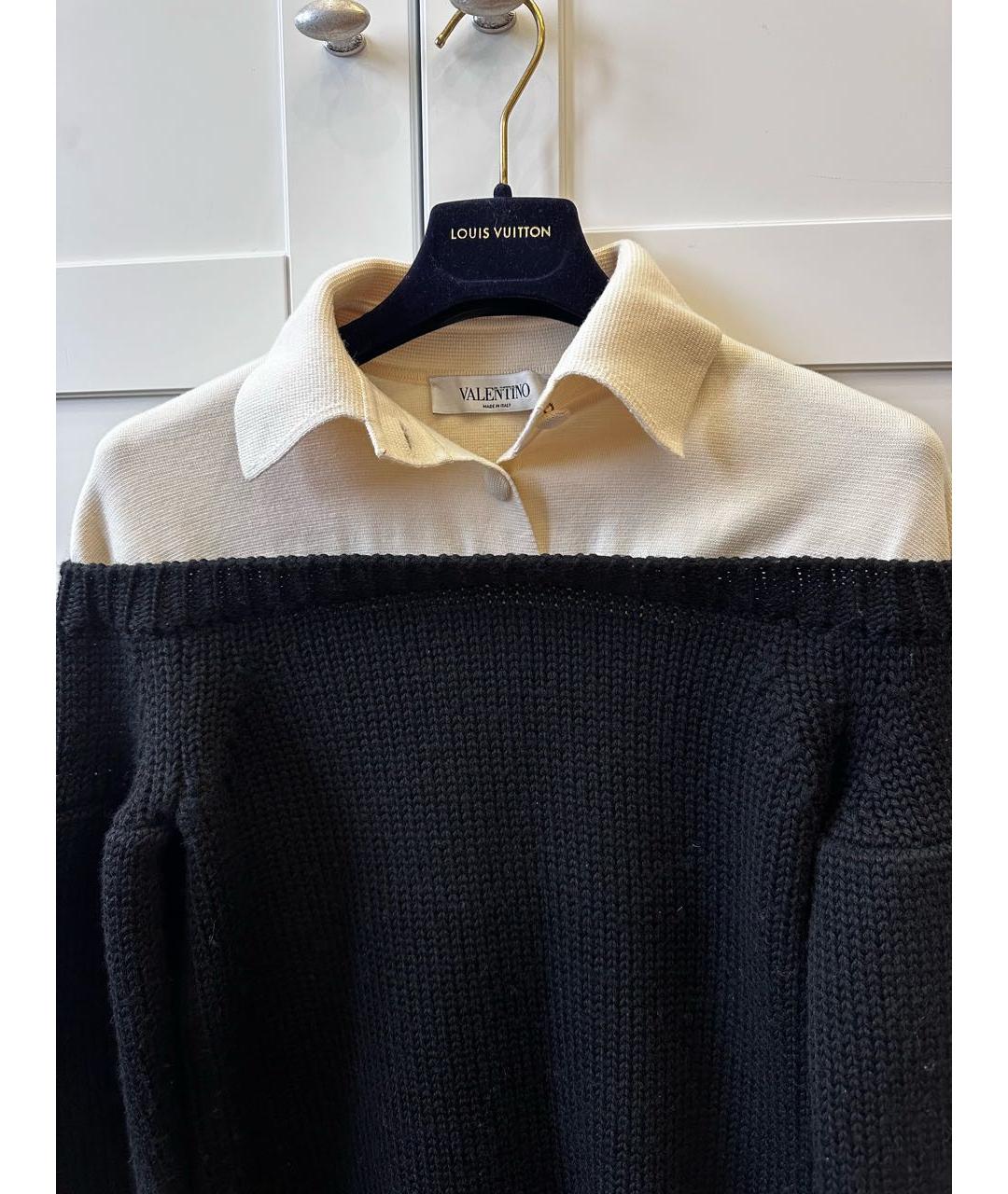 VALENTINO Черный шерстяной джемпер / свитер, фото 4