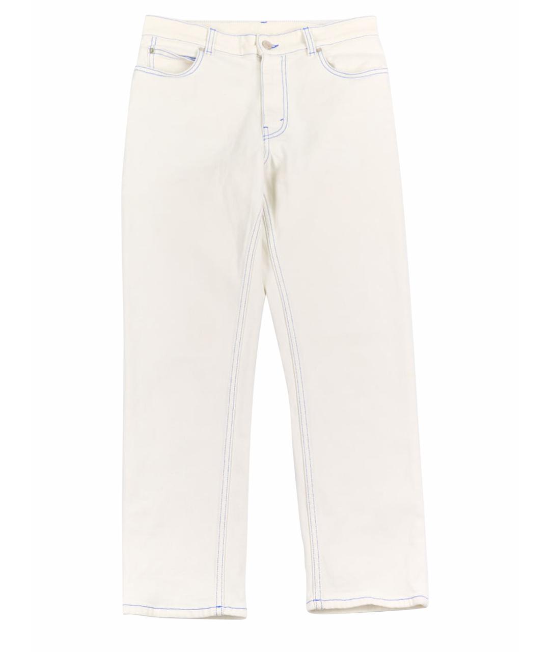 STELLA MCCARTNEY Белые хлопко-полиэстеровые прямые джинсы, фото 1
